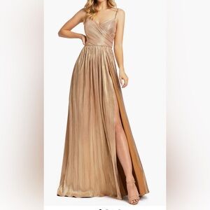 Mac Duggal Metallic A-Line Gown size 10